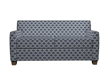 Load image into Gallery viewer, Essentials Heavy Duty Upholstery Geometric Trellis Fabric / Blue White