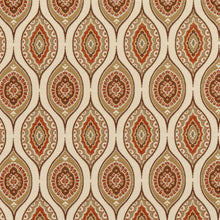 Load image into Gallery viewer, Essentials Upholstery Drapery Medallion Fabric / Brown Coral Beige