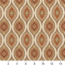 Load image into Gallery viewer, Essentials Upholstery Drapery Medallion Fabric / Brown Coral Beige