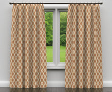 Load image into Gallery viewer, Essentials Upholstery Drapery Medallion Fabric / Brown Coral Beige