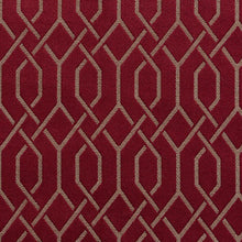 Load image into Gallery viewer, Essentials Heavy Duty Geometric Trellis Upholstery Drapery Fabric / Burgundy