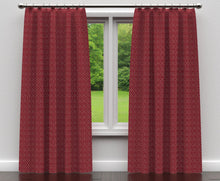Load image into Gallery viewer, Essentials Heavy Duty Geometric Trellis Upholstery Drapery Fabric / Burgundy