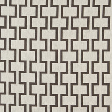 Load image into Gallery viewer, Essentials Heavy Duty Upholstery Geometric Trellis Fabric / Dark Brown White