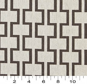 Essentials Heavy Duty Upholstery Geometric Trellis Fabric / Dark Brown White