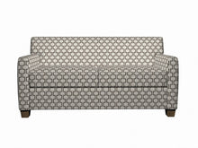 Load image into Gallery viewer, Essentials Heavy Duty Upholstery Geometric Trellis Fabric / Dark Brown White