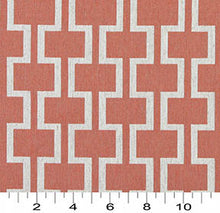 Load image into Gallery viewer, Essentials Heavy Duty Upholstery Geometric Trellis Fabric / Coral White