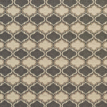 Load image into Gallery viewer, Essentials Outdoor Upholstery Drapery Geometric Trellis Fabric / Gray Beige