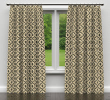 Load image into Gallery viewer, Essentials Heavy Duty Geometric Trellis Upholstery Drapery Fabric / Gray Beige