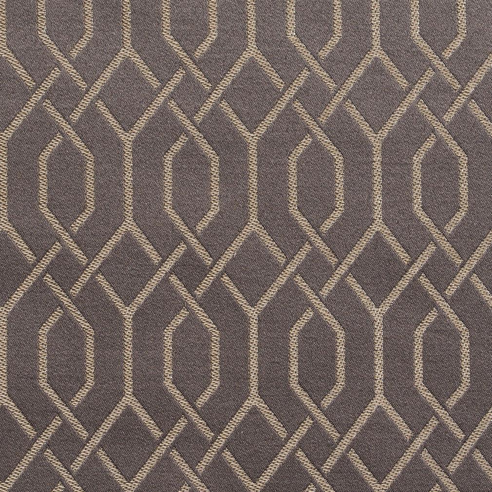 Essentials Heavy Duty Geometric Trellis Upholstery Drapery Fabric / Gray