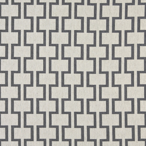 Essentials Heavy Duty Upholstery Geometric Trellis Fabric / Gray White
