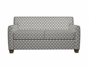 Essentials Heavy Duty Upholstery Geometric Trellis Fabric / Gray White