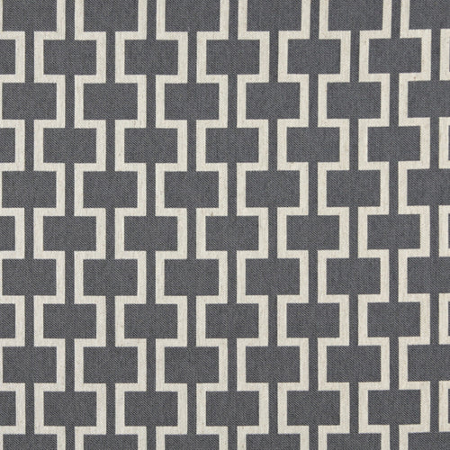 Essentials Heavy Duty Upholstery Geometric Trellis Fabric / Gray White