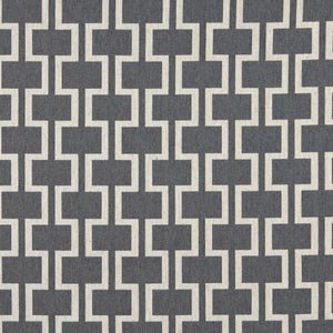 Essentials Heavy Duty Upholstery Geometric Trellis Fabric / Gray White