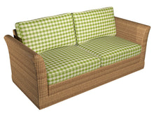 Load image into Gallery viewer, Essentials Outdoor Upholstery Drapery Geometric Trellis Fabric / Lime Beige