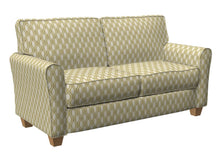 Load image into Gallery viewer, Essentials Heavy Duty Geometric Trellis Upholstery Drapery Fabric / Olive White