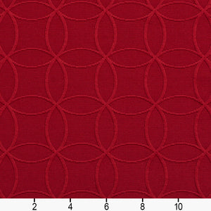 Essentials Upholstery Drapery Geometric Trellis Fabric / Red