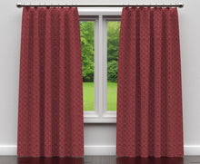 Load image into Gallery viewer, Essentials Heavy Duty Upholstery Drapery Geometric Trellis Fabric Red / Merlot