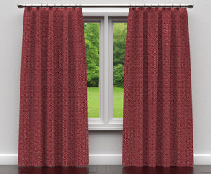 Essentials Heavy Duty Upholstery Drapery Geometric Trellis Fabric Red / Merlot