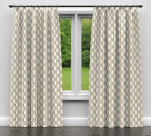 Load image into Gallery viewer, Essentials Heavy Duty Geometric Trellis Upholstery Drapery Fabric / Silver