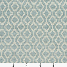 Load image into Gallery viewer, Essentials Upholstery Drapery Geometric Trellis Fabric / Teal
