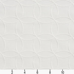 Essentials Upholstery Drapery Geometric Trellis Fabric / White