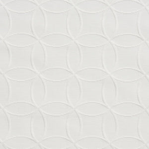 Essentials Upholstery Drapery Geometric Trellis Fabric / White