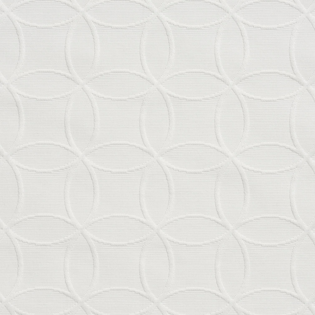 Essentials Upholstery Drapery Geometric Trellis Fabric / White