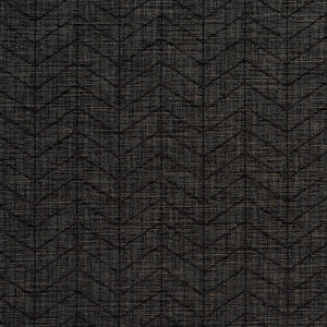 Essentials Heavy Duty Upholstery Drapery Geometric Zig Zag Chevron Fabric / Black