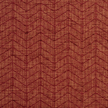 Load image into Gallery viewer, Essentials Heavy Duty Upholstery Drapery Geometric Zig Zag Chevron Fabric / Burgundy