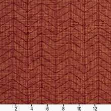 Load image into Gallery viewer, Essentials Heavy Duty Upholstery Drapery Geometric Zig Zag Chevron Fabric / Burgundy