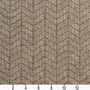 Essentials Heavy Duty Upholstery Drapery Geometric Zig Zag Chevron Fabric / Gray