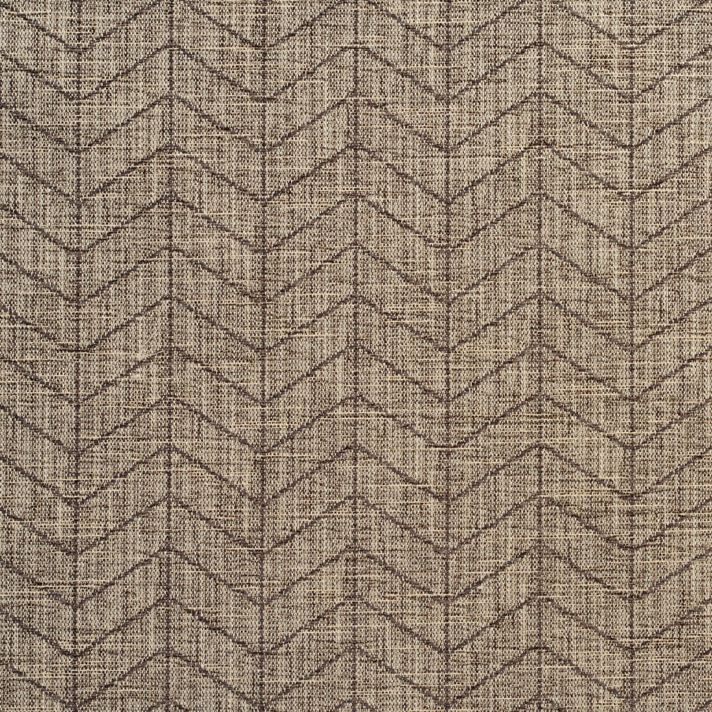 Essentials Heavy Duty Upholstery Drapery Geometric Zig Zag Chevron Fabric / Gray