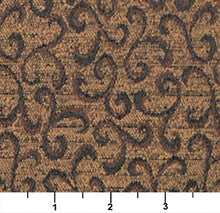 Load image into Gallery viewer, Essentials Heavy Duty Mid Century Modern Scotchgard Upholstery Fabric Gold Brown Paisley / Sable