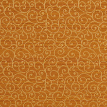 Load image into Gallery viewer, Essentials Heavy Duty Scotchgard Gold Yellow Scroll Upholstery Fabric / Goldenrod