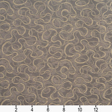 Load image into Gallery viewer, Essentials Heavy Duty Gray Beige Squiggly Upholstery Fabric / Fog