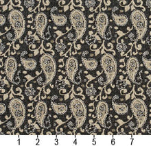 Load image into Gallery viewer, Essentials Gray Beige White Upholstery Fabric / Sterling Paisley
