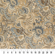Load image into Gallery viewer, Essentials Cityscapes Gray Blue Brown Beige Cream Floral Paisley Upholstery Drapery Fabric