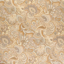 Load image into Gallery viewer, Essentials Cityscapes Gray Mustard Beige Cream Floral Paisley Upholstery Drapery Fabric