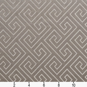 Essentials Heavy Duty Upholstery Drapery Greek Key Fabric Gray / Platinum