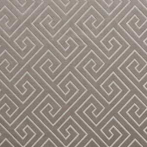 Essentials Heavy Duty Upholstery Drapery Greek Key Fabric Gray / Platinum