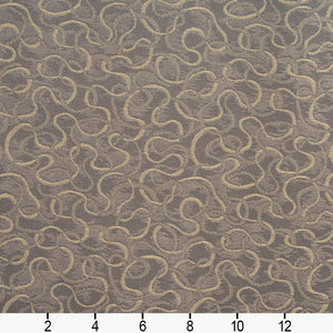 Essentials Upholstery Abstract Squiggly Fabric Gray Tan / CB700-134