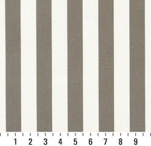 Load image into Gallery viewer, Essentials Outdoor Gray Taupe White Canopy Stripe Upholstery Fabric