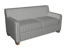 Load image into Gallery viewer, Essentials Gray White Black Upholstery Fabric / Sterling Stripe