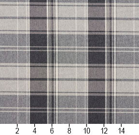 Essentials Gray White Checkered Upholstery Fabric / Sterling Plaid