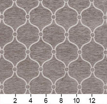Load image into Gallery viewer, Essentials Chenille Gray White Geometric Trellis Upholstery Fabric