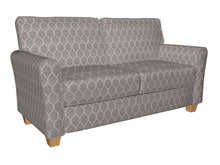 Load image into Gallery viewer, Essentials Chenille Gray White Geometric Trellis Upholstery Fabric
