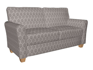Essentials Chenille Gray White Geometric Trellis Upholstery Fabric