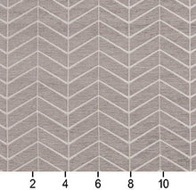 Load image into Gallery viewer, Essentials Chenille Gray White Geometric Zig Zag Chevron Upholstery Fabric