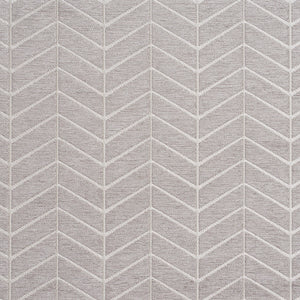 Essentials Chenille Gray White Geometric Zig Zag Chevron Upholstery Fabric