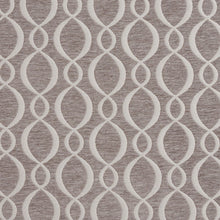 Load image into Gallery viewer, Essentials Chenille Gray White Oval Trellis Upholstery Fabric